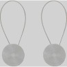 set 2 alzapaños para cortinas de metal imantada mandala pm - plata
