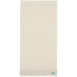 toalla de ducha de algodón, en color beige, 140x70 cm
