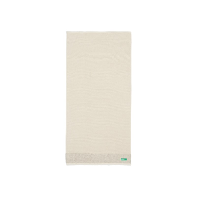 toalla de ducha de algodón, en color beige, 140x70 cm