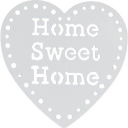 pinza de metal gm home sweet home x2 - blanco con laca