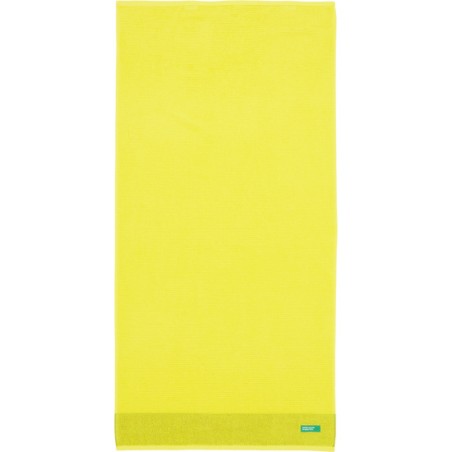 toalla de ducha de algodón amarillo 140x70cm benetton