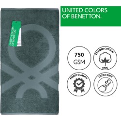 alfombra de baño 50x80cm 750gsm 100%algodon gris oscuro casa benetton