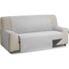 rombo cubre sofa reversible acolchado 4 plazas gris/negro