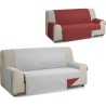 rombo cubre sofa reversible acolchado 2 plazas gris/rojo