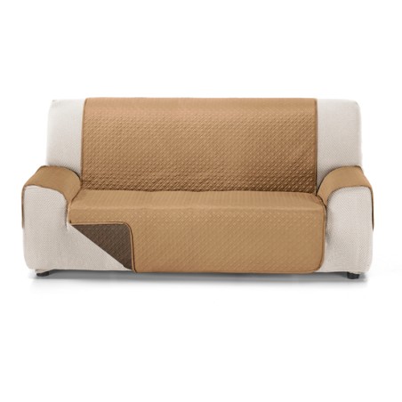 rubi cubre sofa bicolor reversible 3 plazas beige/marron