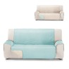 rubi cubre sofa bicolor reversible 2 plazas aguamarina/crudo
