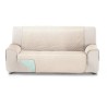 rubi cubre sofa bicolor reversible 3 plazas aguamarina/crudo
