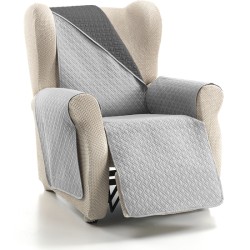 rubi cubre sofa bicolor reversible 1 plaza perla/gris