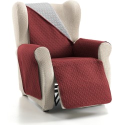 rubi cubre sofa bicolor reversible 1 plaza rojo/perla