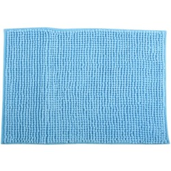 alfombra de baño chenille 60x90 cm bleu clair