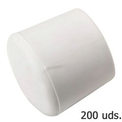 Contera Plastico Redonda Exterior Blanca 20 mm. Bolsa 200 U