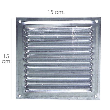 Rejilla Ventilación Atornillar15x15 cm. Aluminio