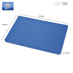 Tabla Cortar Polietileno 35x25x1,5 cm.Color Azul