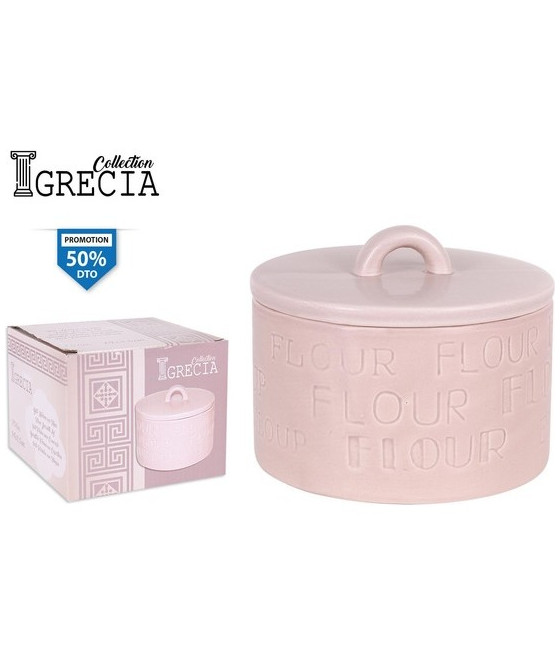 BOTE HARINA C/TAPA 14X8,5CM GRECIA-CYG-55654