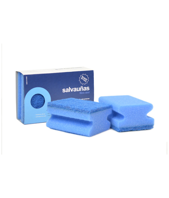 ESTROPAJO SALVAUÑAS 1 + 1 FIBRA AZUL NO RAYA-CYG-176928