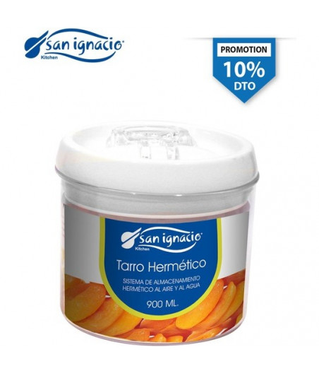 TARRO HERMÉTICO BLANCO REDONDO 900ML SAN IGNACIO-CYG-45363