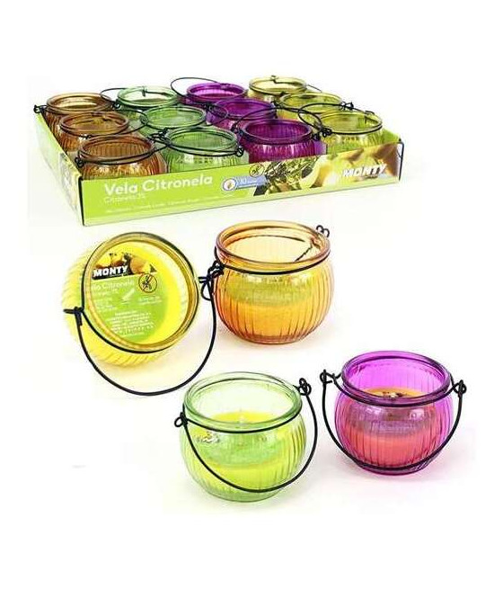 VELA DE CITRONELA 3% EN CANDELABRO 7X7,60CM - MODELOS SURTIDOS-CYG-443276