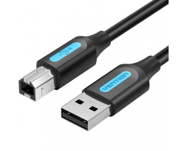 Cable USB 2.0 Impresora Vention COQBD/ USB Tipo-B Macho - USB Macho/ 480Mbps/ 50cm/ Negro CYD-0110572