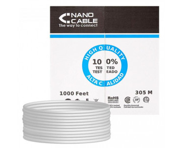 BOBINA 305M CAT.6 UTP RIGIDO RJ45 AWG24 NANOCABLE. REF. CSP-15585