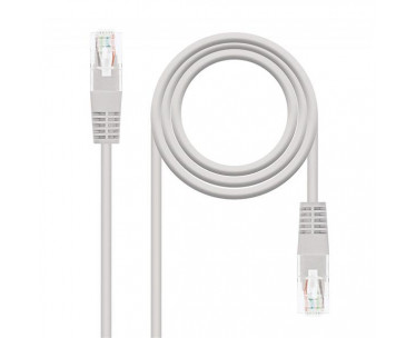 CABLE RED LATIGUILLO RJ45 CAT.5E UTP AWG24,10M GRIS NANOCABLE. REF. CSP-17303
