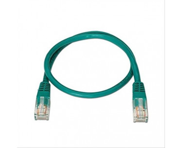 CABLE RED LATIGUILLO RJ45 CAT.6 UTP AWG24,0.5M VERDE NANOCABLE. REF. CSP-86603