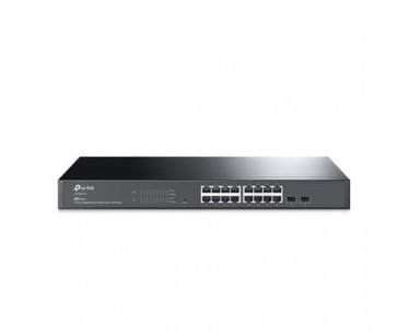 Swicht tp - link 16 puertos 10 - 100 - 1000mbps con 2 ptos sfp gestionable rack 19 pulgadas. REF. CSP-261317
