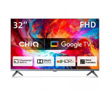 Tv chiq 32 pulgadas led l32m8tg fhd  google tv tv hdmi usb metal smart tv. REF. CSP-394285