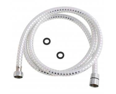 Flexo Ducha PVC Blanco/Plata 2,00 metros, Ref. FOR-4040294
