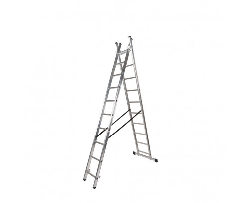 Escalera Aluminio 2 Tramos7+7 Peldaños, Ref. FOR-23020001