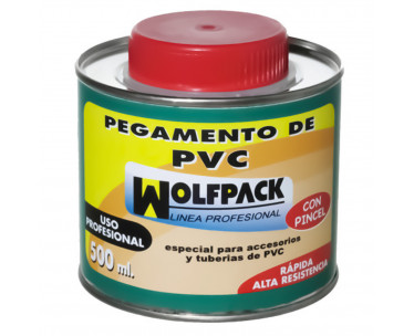 Pegamento PvcWolfpackCon Pincel 500 ml., Ref. FOR-14020170