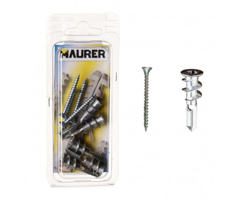 Taco Zamak Para Carton-Yeso Con Tornillo 5piezas, Ref. FOR-13141210