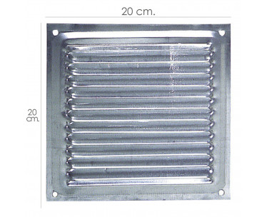 Rejilla Ventilación Atornillar20x20 cm. Aluminio, Ref. FOR-2530004