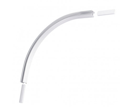 Codo Con Empalme Para Riel Aluminio P-950 Blanco, Ref. FOR-5431640