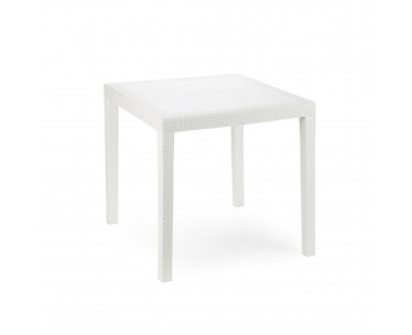 Mesa Resina Ratan Blanca King 80x80 cm., Ref. FOR-8330120