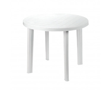 Mesa Resina Blanca Diametro 90 cm., Ref. FOR-8330115