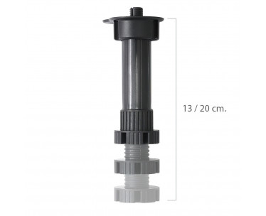Pata Regulable Desmontable 13 20 cm. Negro, Ref. FOR-25010080