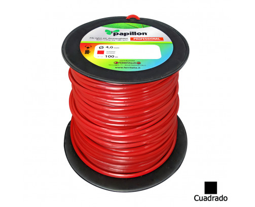 Hilo Nylon Cuadrado ProfesionalØ 4,0 mm Bobina 100 Metros, Ref. FOR-8061825