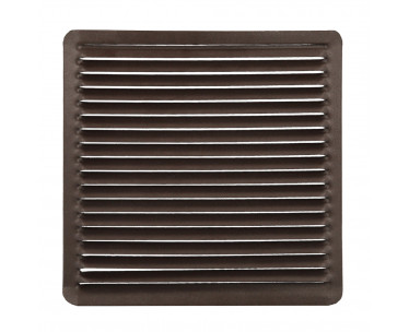 Rejilla Ventilación Empotrar17x17 cm. Aluminio Marron, Ref. FOR-2530008