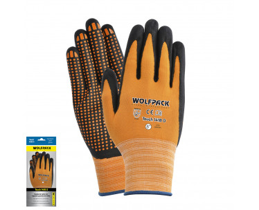 Guantes Nylon Con Palma En Foam y Puntos Nitrilo Touch 8" Par, Ref. FOR-15030894