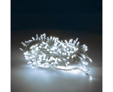 Luces Navidad 300 Leds Color Blanco Frio IP44 Cable Transparente, Ref. FOR-5490240