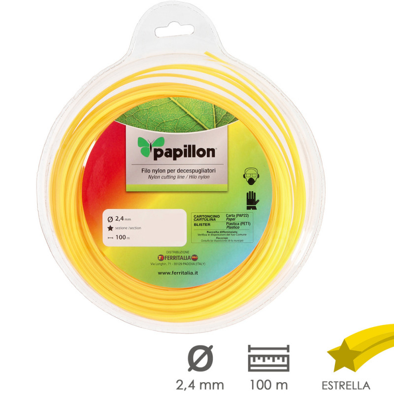 Hilo Nylon Estrella Ø 2,4 mm. Rollo 100 metros, Ref. FOR-8061751