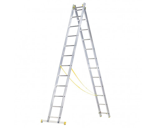 Escalera Aluminio 2 Tramos 12+12 Peldaños, Ref. FOR-23010550