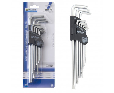 Juego Llaves Torx "L" 9 Piezas Largo Inviolable, Ref. FOR-2105285