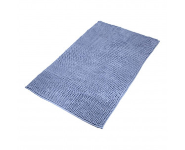 Alfombra Baño Poliéster Chenilla 50x80 cm. Azul., Ref. FOR-4042571