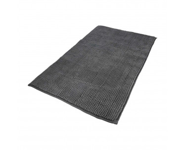 Alfombra Baño Poliéster Chenilla 50x80 cm. Gris., Ref. FOR-4042572