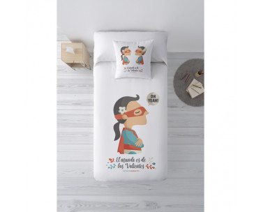COLCHA BOUTI ENTRETIEMPO DE TUTTI CONFETTI MODELO SUPERHERORE CHICA PARA CAMA DE 105 (205X270CM.)-CYT-285229