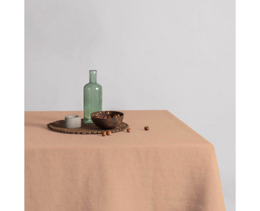 MANTEL HIDROFUGO ANTIMANCHAS LINO 100% DUSTYPINK-CYT-260816