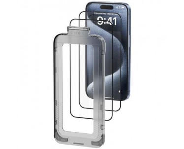 Pack de 2 Protectores de Pantalla de Cristal Templado Vention KUOTCA-30 para iPhone 15 Pro + Herramienta de Instalación Antipol