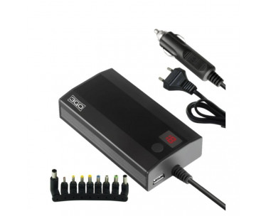 Cargador de Portátil 3GO Alim90C2/ 90W/ Manual/ 9 Conectores/ Voltaje 12-20V/ 1 USB/ con Adaptador para Coche CYD-0085572