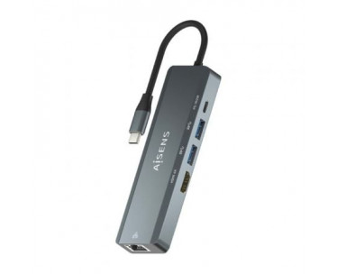 Docking USB Tipo-C Aisens ASUC-5P011-GR/ 1xHDMI/ 2xUSB/ 1xRJ45/ 1xUSB Tipo-C/ 1xUSB Tipo-C PD/ Gris CYD-0117651